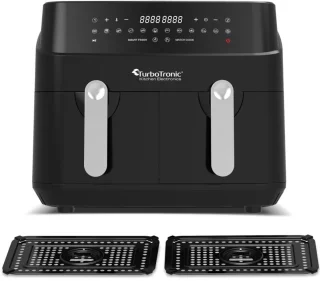 Turbotronic DAF5 Dubbele Airfryer XXL DualChef Zwart