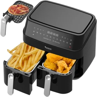 Turbotronic DAF5 Dubbele Airfryer XXL DualChef Zwart
