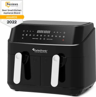 Turbotronic DAF5 Dubbele Airfryer XXL DualChef Zwart