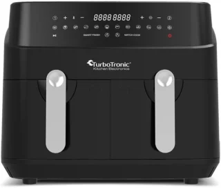 Turbotronic DAF5 Dubbele Airfryer XXL DualChef Zwart