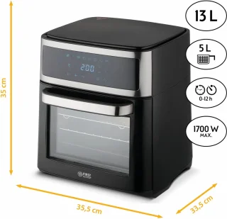 TZS First Austria Airfryer Oven XXL 13L Zwart