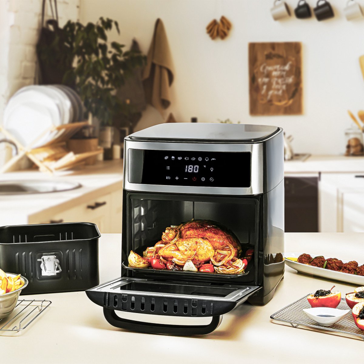 TZS First Austria Airfryer Oven XXL 13L Zwart