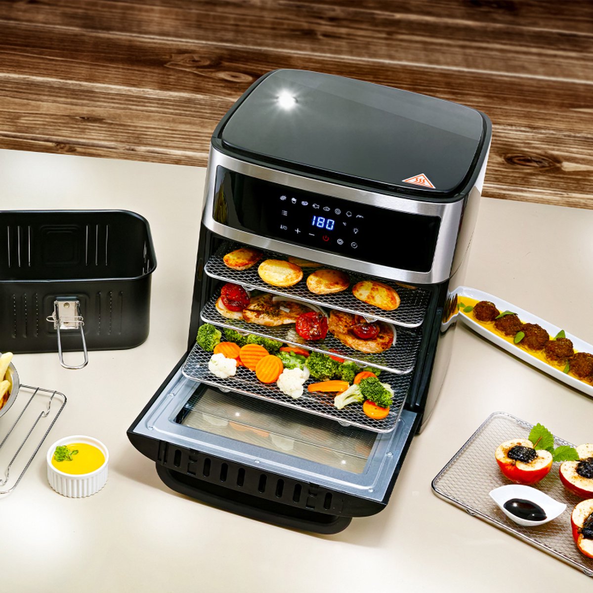 TZS First Austria Airfryer Oven XXL 13L Zwart