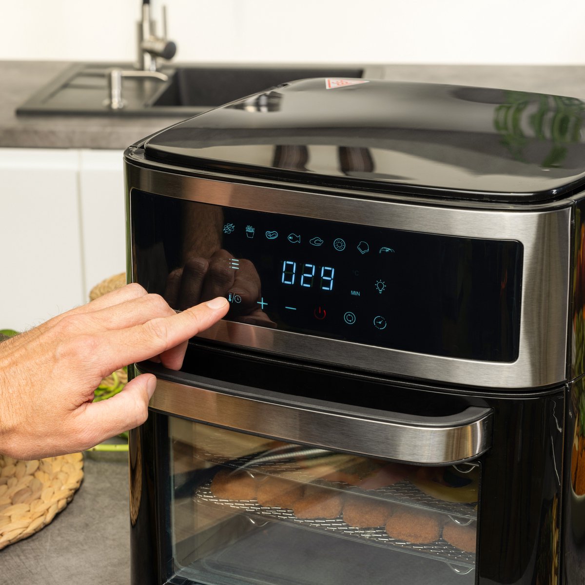 TZS First Austria Airfryer Oven XXL 13L Zwart
