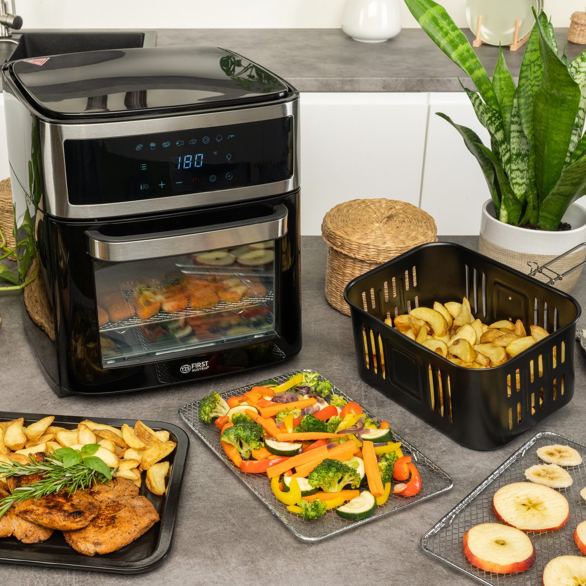 TZS First Austria Airfryer Oven XXL 13L Zwart