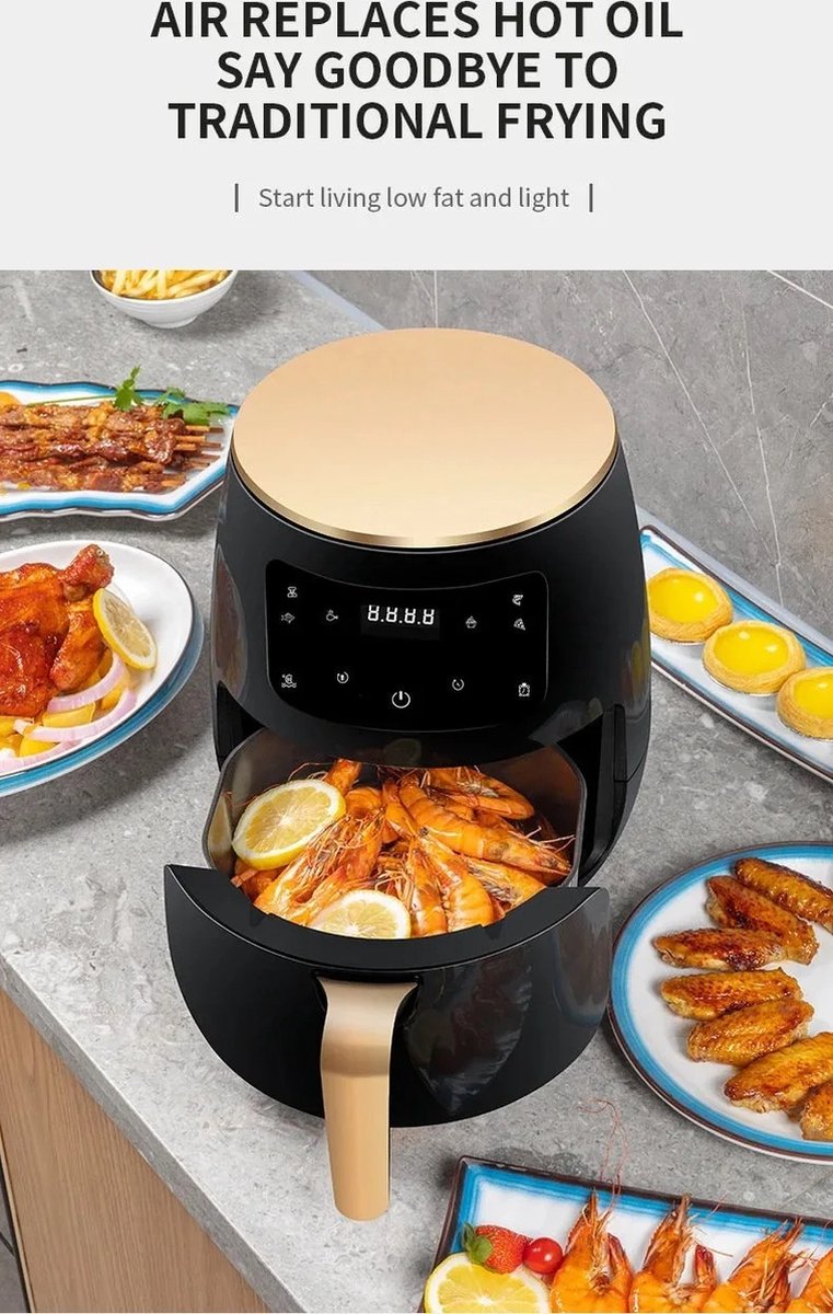 UnityMarketplace Airfryer 4.5L Smart-Touch Zwart