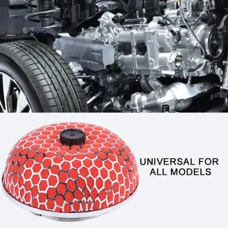 Universeel auto paddestoel luchtinlaat filterreiniger rood