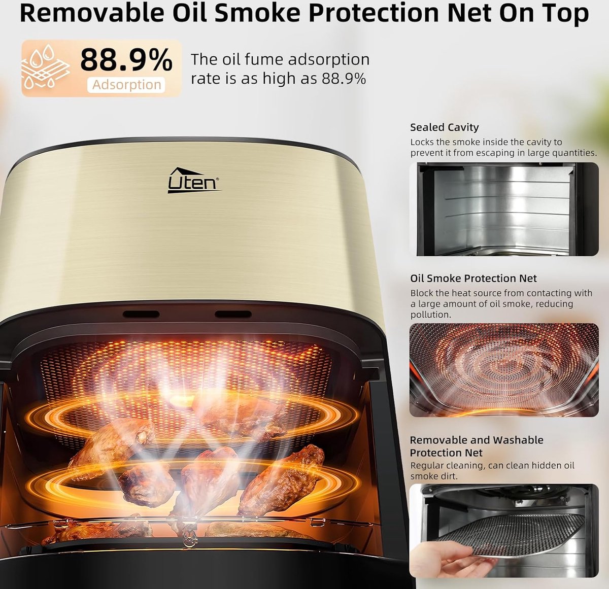 Uten Airfryer XXL 200E Goud