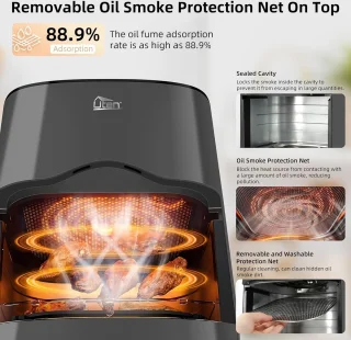 Uten Airfryer XXL 200E - Heteluchtfriteuse 5.5L Grijs
