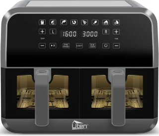 Uten Dubbele Airfryer XXL 1700W Zwart