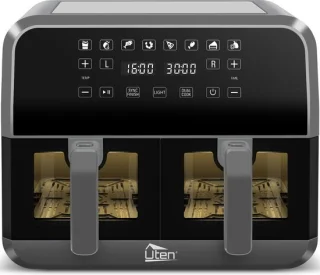 Uten Dubbele Airfryer XXL 1700W Zwart
