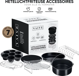 VAIVE Heteluchtfriteuse Accessoires Set voor Airfryer XL en XXL 20 cm