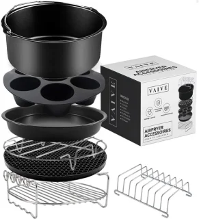VAIVE Heteluchtfriteuse Accessoires Set voor Airfryer XL en XXL 20 cm