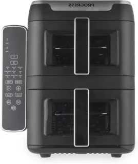 Verticale Dubbele Lade Airfryer Zwart