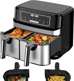 VH Supplies® Dubbele Airfryer XXL