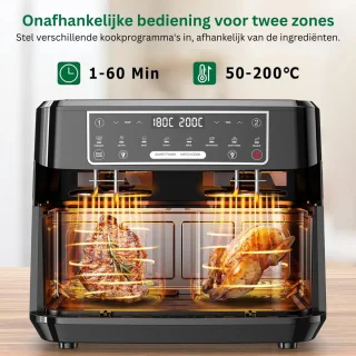 VH Supplies® Dubbele Airfryer XXL