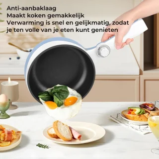 VIN® Hotpot Elektrische Fonduepan 1.7 L Blauw