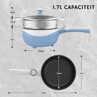 VIN® Hotpot Elektrische Fonduepan 1.7 L Blauw