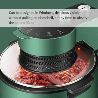 Visuele airfryer 5.5 liter multicolor