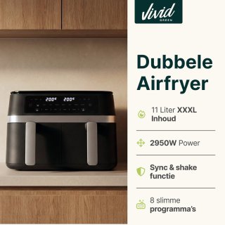 Wat vinden we goed aan de Vivid Airfryer Sync Finish XXL - Dubbele heteluchtoven