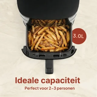 Vivid Green Airfryer Heteluchtoven 3L Zwart