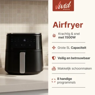 Vivid Green Airfryer Heteluchtoven 5L