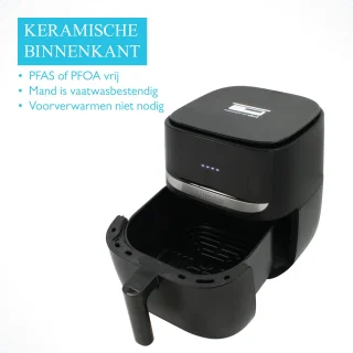 Wartmann WM 2203AF Keramische Airfryer 5,7L Zwart