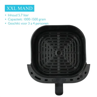 Wartmann WM 2203AF Keramische Airfryer 5,7L Zwart