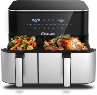 Wellent dubbele airfryer 4L+7L touchscreen