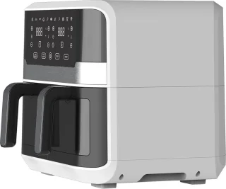 White-label Dubbele Airfryer XXXL 9L Zilver
