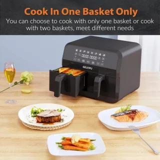 XL Dubbele Airfryer 8L 1700W Zwart