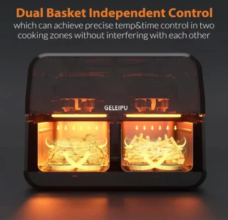 XL Dubbele Airfryer 8L 1700W Zwart