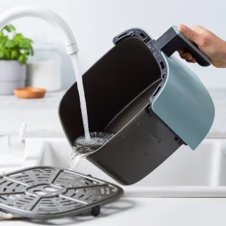 XXL Air Fryer 7,2 L Smokey Blue + Receptenboek Sandra's