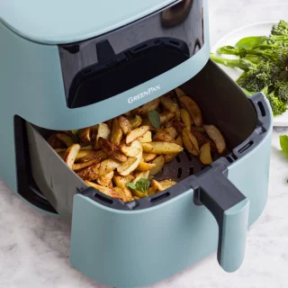 XXL Air Fryer 7,2 L Smokey Blue + Receptenboek Sandra's