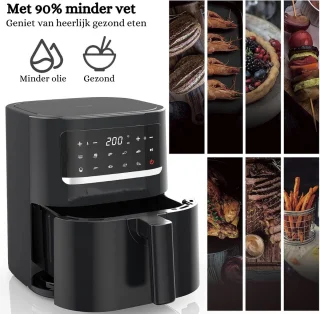 XXL Airfryer 5,5L digitaal LED touchscreen 1400W