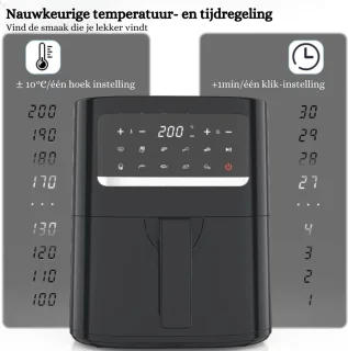 XXL Airfryer 5,5L digitaal LED touchscreen 1400W