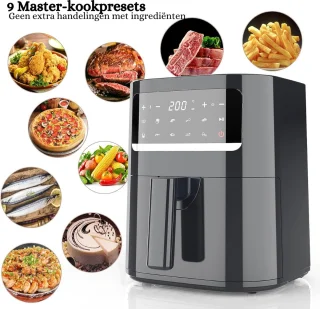 XXL Airfryer 5,5L digitaal LED touchscreen 1400W