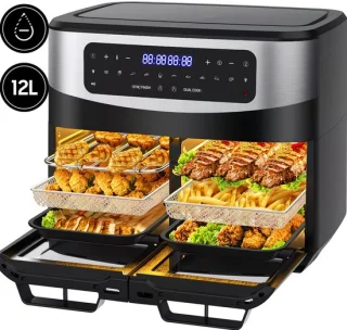 XXL Dubbele Airfryer 12L Heteluchtfriteuse