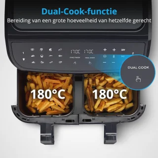 XXL Heteluchtfriteuse 2 Kamers 8,7L