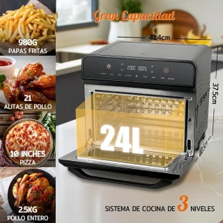 XXL Heteluchtfriteuse 24L Mini-oven