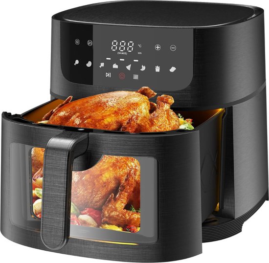 XXL Heteluchtfriteuse 9L – Air Fryer Digitaal LED-Touchscreen 1800W