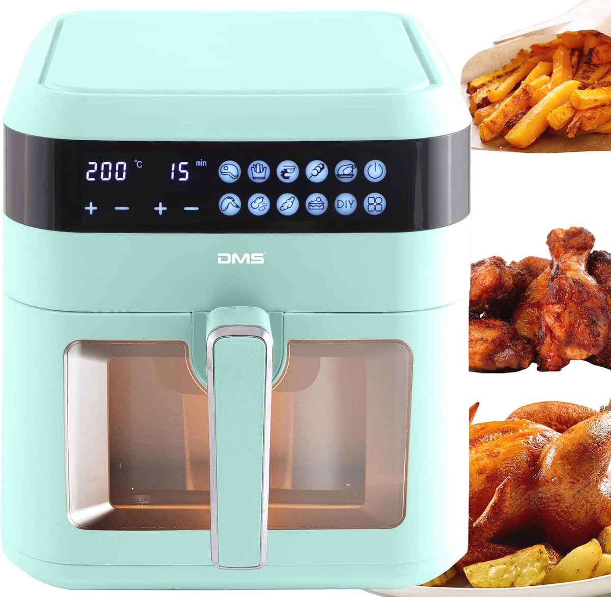 XXXL Heteluchtfriteuse 7L Digitaal Touch-Display