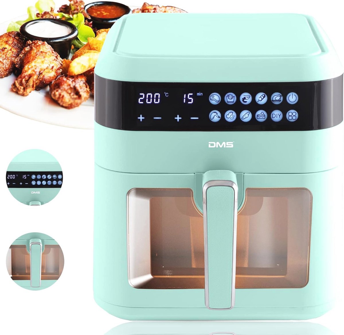 XXXL Heteluchtfriteuse 7L Digitaal Touch-Display