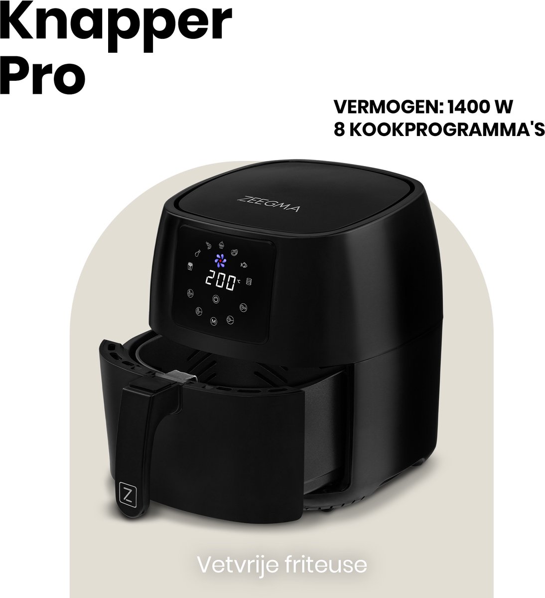 Zeegma Knapper Airfryer 4,5L