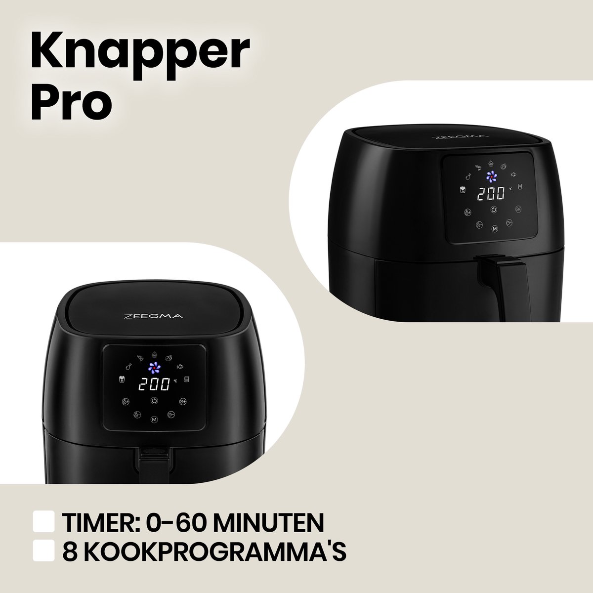 Zeegma Knapper Airfryer 4,5L