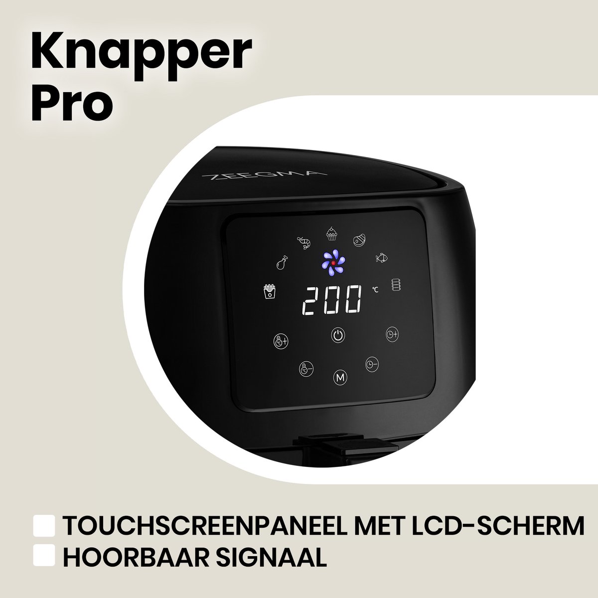 Zeegma Knapper Airfryer 4,5L