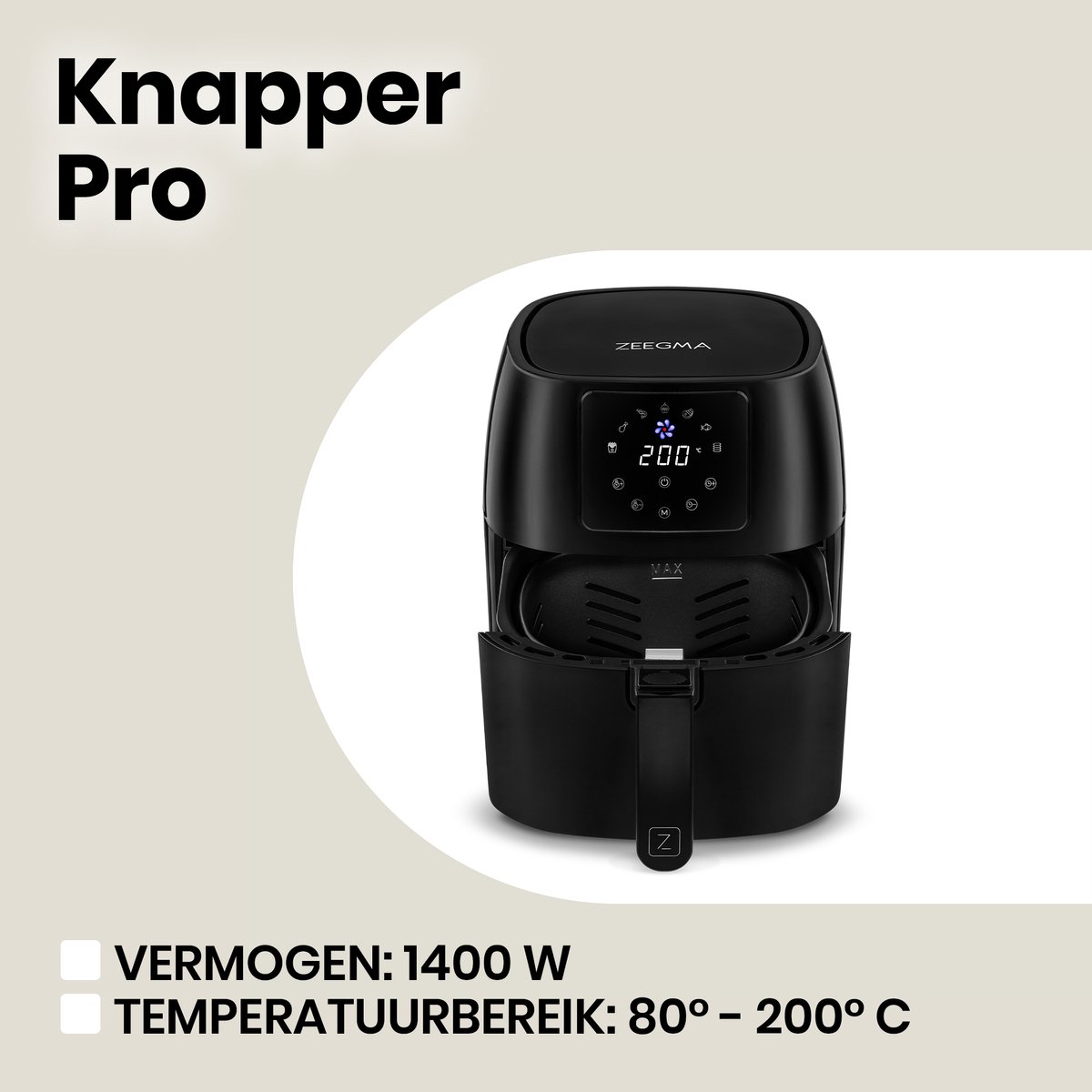 Zeegma Knapper Airfryer 4,5L