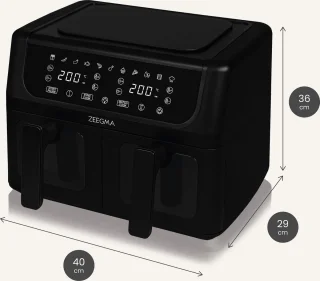 Zeegma Knapper Dual 9L Airfryer 1700W