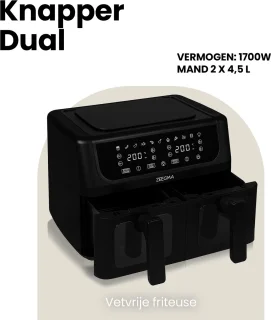 Zeegma Knapper Dual 9L Airfryer 1700W