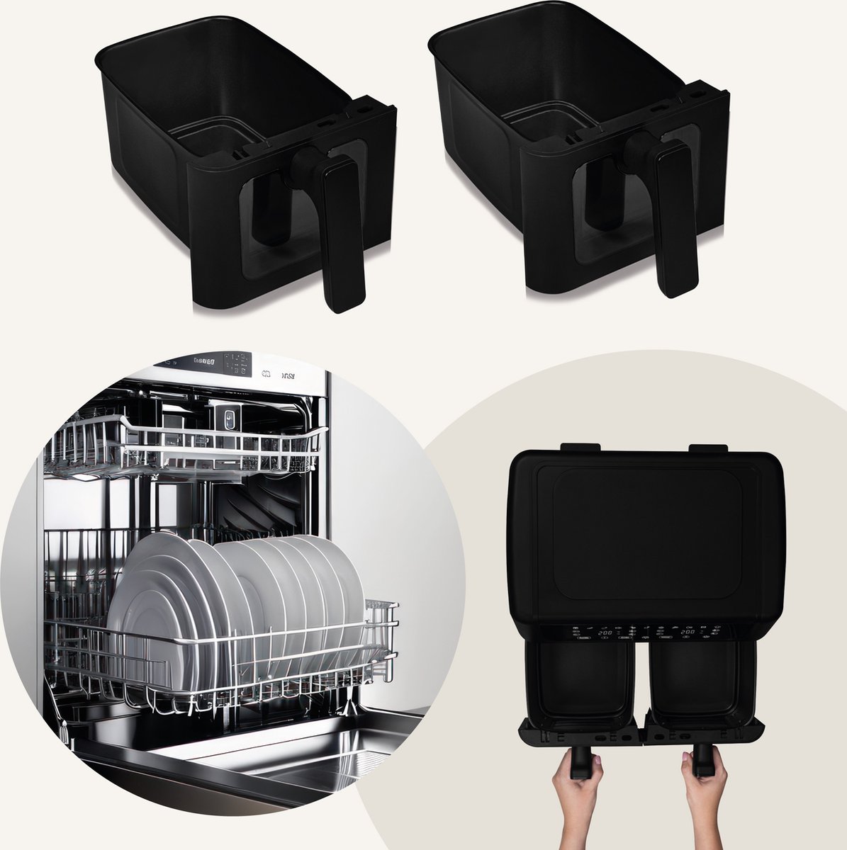 Zeegma Knapper Dual 9L Airfryer 1700W